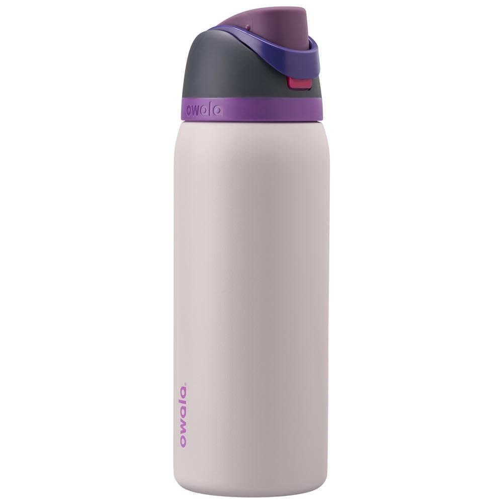 Owala Kids FreeSip Insulated Stainless Steel Water Bottle with Straw for Sports, Travel, and School, BPA-Free Sports Water Bottle, 16 oz, All The Berries