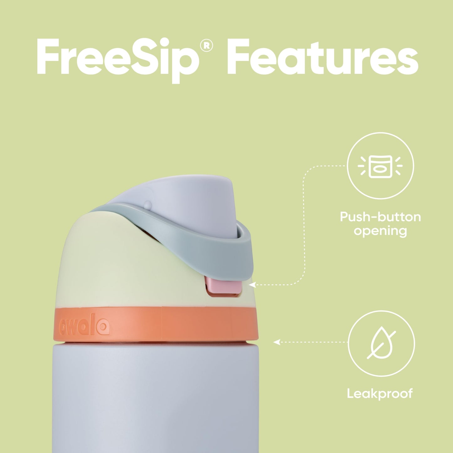 Owala Kids FreeSip Insulated Stainless Steel Water Bottle with Straw for Sports, Travel, and School, BPA-Free Sports Water Bottle, 16 oz, All The Berries