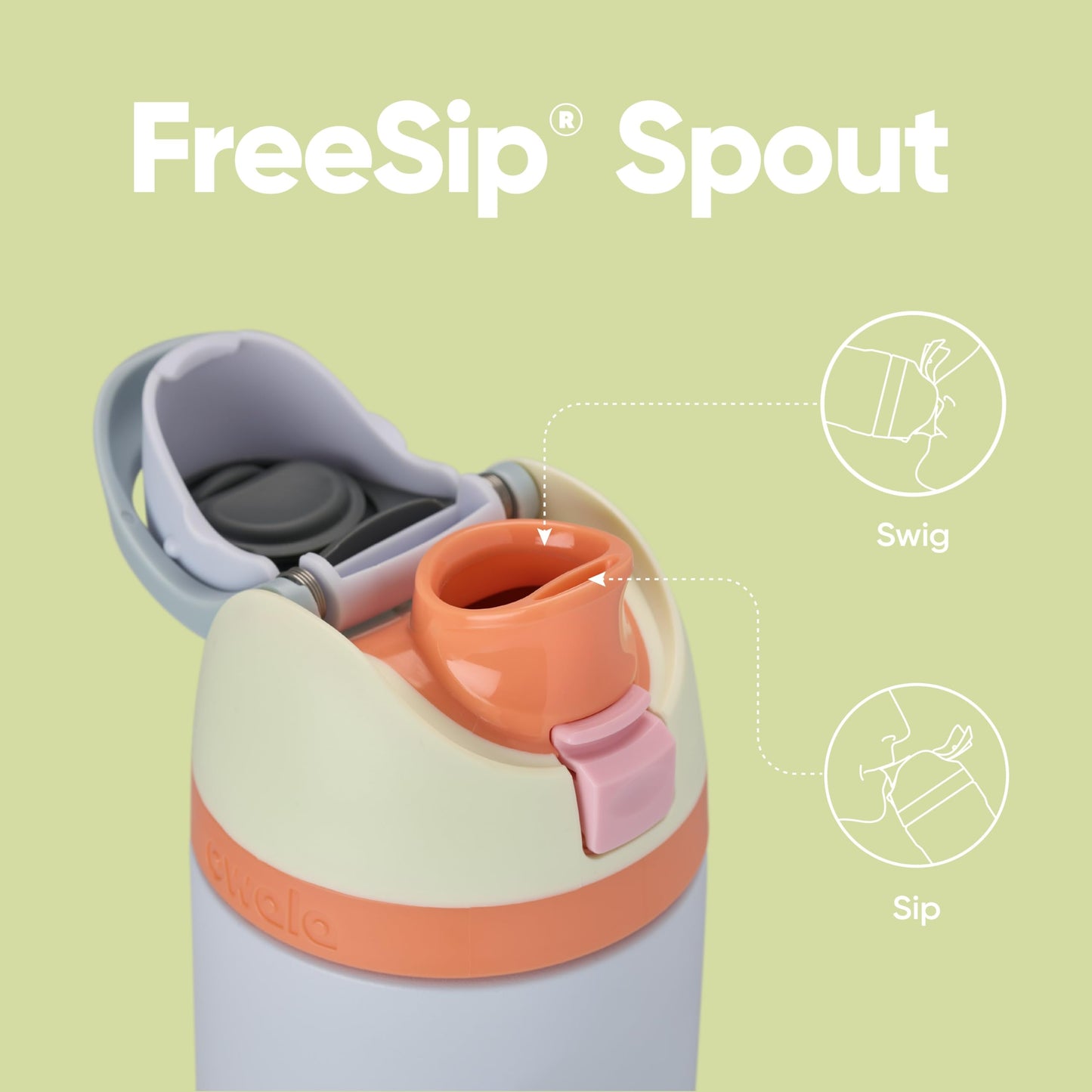 Owala Kids FreeSip Insulated Stainless Steel Water Bottle with Straw for Sports, Travel, and School, BPA-Free Sports Water Bottle, 16 oz, All The Berries