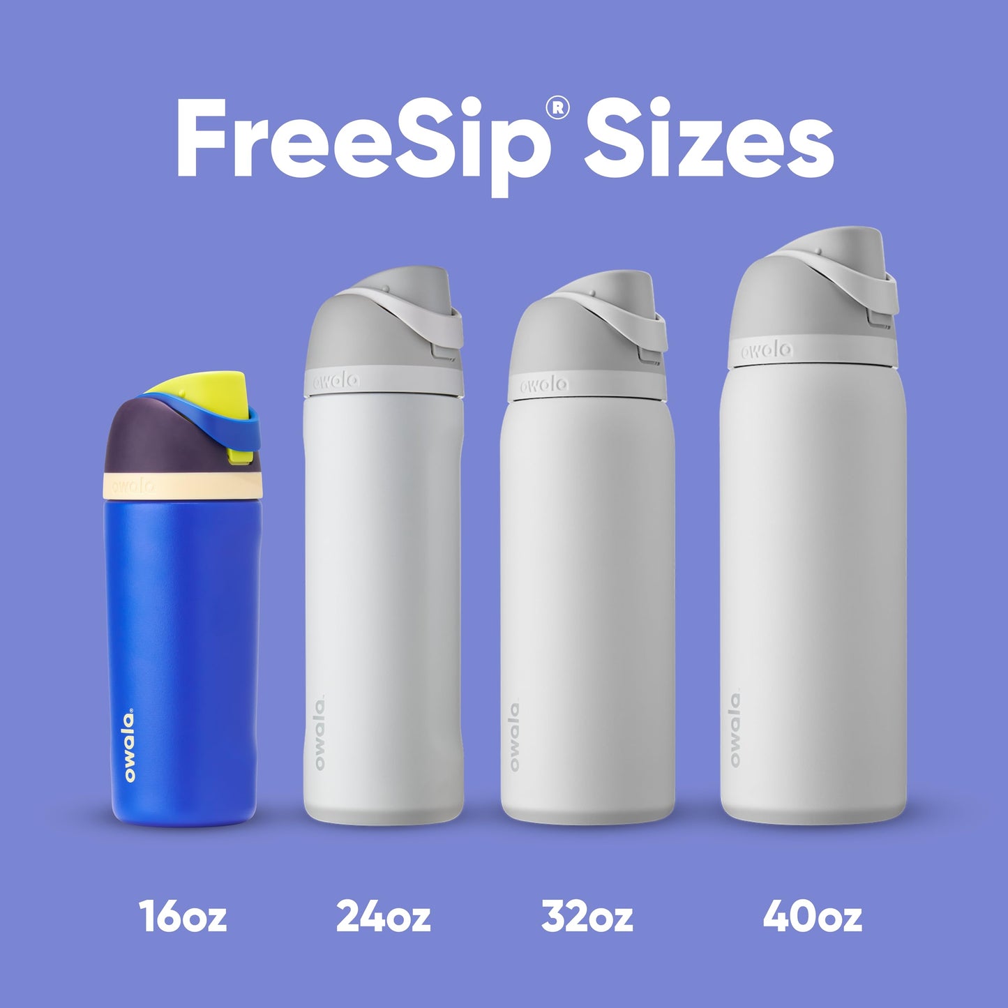Owala Kids FreeSip Insulated Stainless Steel Water Bottle with Straw for Sports, Travel, and School, BPA-Free Sports Water Bottle, 16 oz, All The Berries