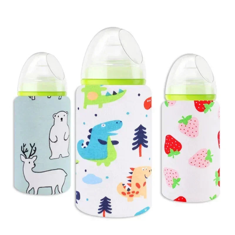 USB Milk Water Bottle Warmer Travel Stroller Insulated Baby Nursing Bottle Heater Newborn Infant Portable Bottle Feeding Warmers