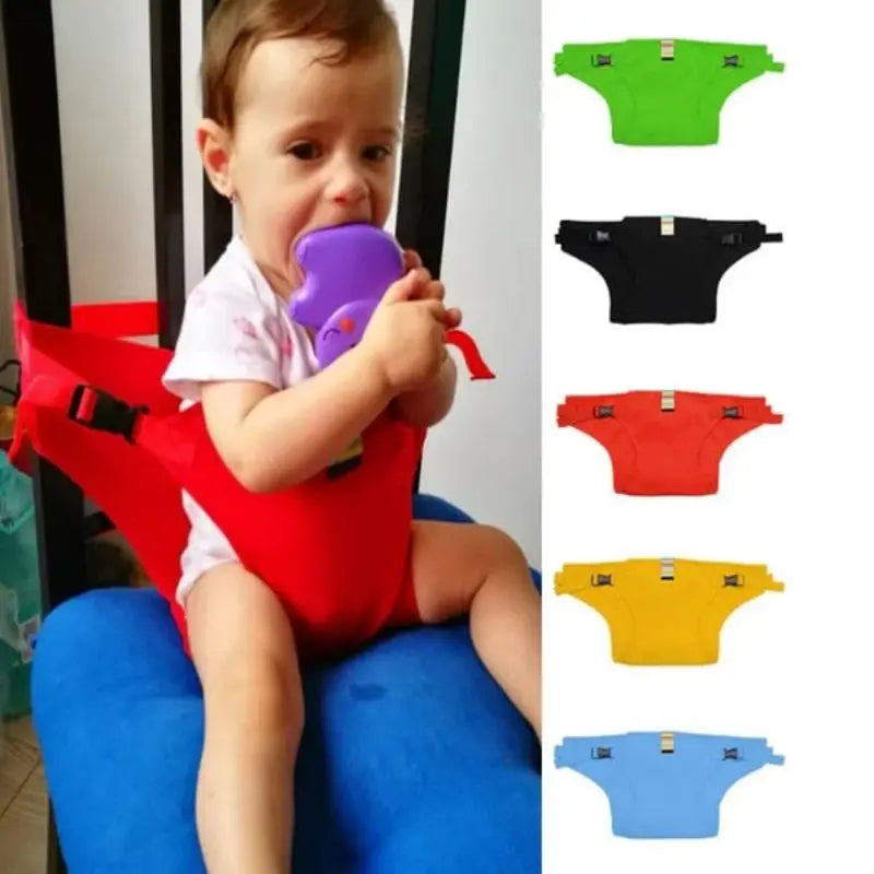 Folding Baby High Seat Strap Portable Kids Baby Chair Travel Washable Infant Feeding Dinning Cover Seat With Safety Belt